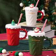 ins  クリスマス   アイデア   マグカップ   陶器のコップ     ショーウインドー 店舗 オーナメント
