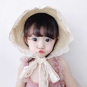 夏新作 韓国風子供服 親子服  キッズ 子供帽子 日焼け止め  麦わら帽子 日除け帽子 折りたたみ ハット 3色