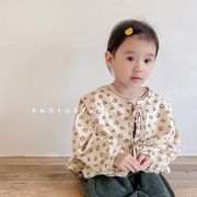 2023秋新品   韓国風子供服  キッズ服    長袖    トップス  コート  女の子  可愛い    2色