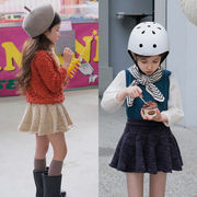 秋冬人気  韓国風子供服   キッズ服   ハーフスカート   ニット    ショートパンツ  可愛い  2色