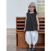 2025夏新作  韓国風子供服  キッズ服   可愛い   ドット   トップス    Tシャツ   タンクトップ