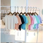夏人気 韓国風子供服  半袖トップス    キッズ   Tシャツ    べビー服    男女兼用6色
