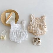 2025夏新作  韓国風子供服  ベビー服   キッズ    ロンパース   つなぎ   可愛い  女の子  2色