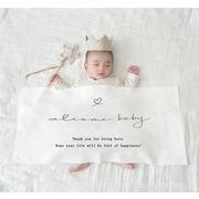 Welcome，baby   写真の毛布  インテリア  装飾用  誕生日お祝い  タペストリー 背景の壁  撮影道具