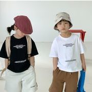 2023夏人気   韓国風子供服  ベビー服   キッズ 男女兼用   半袖  Tシャツ トップス 2色