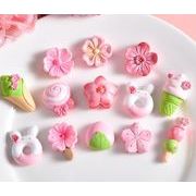 2023 INS 新作 ヘアアクセサリーパーツ DIY素材  花柄  貼り付けパーツ  DIYパーツ-デコパーツ