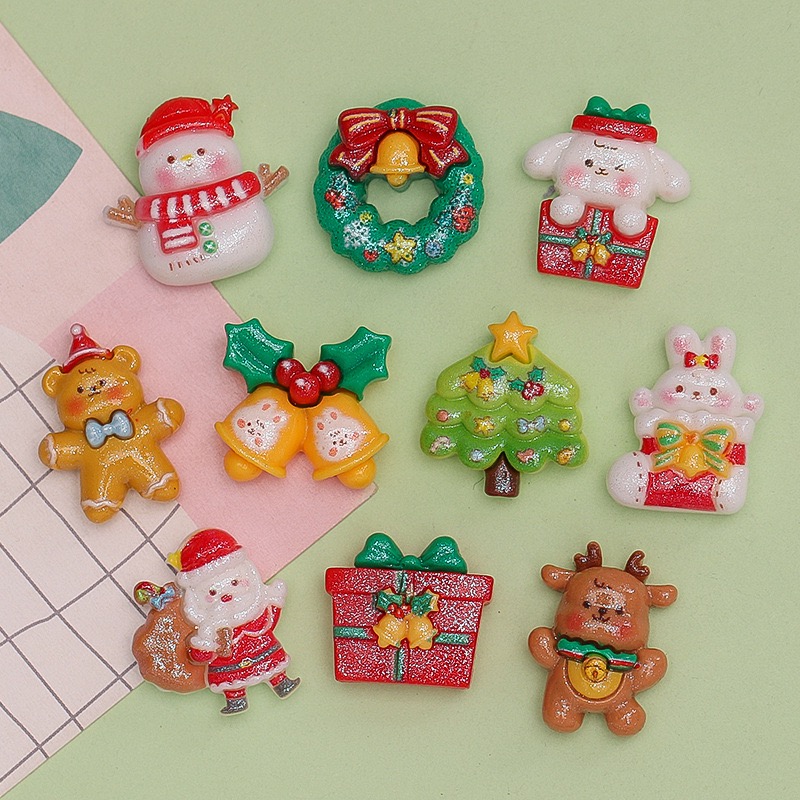 デコパーツ クリスマス 手芸DIY アクセサリー材料 貼り付け