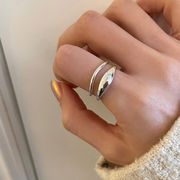 指輪　リング　アクセサリー　韓国ファッション　デザイン　金属　メタル　二重