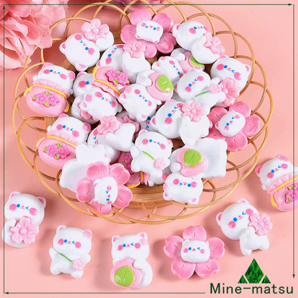 桜 ピンク猫 ハンドメイド DIY へアクセサリーパーツ 可愛い ペンダント スマホケース美容