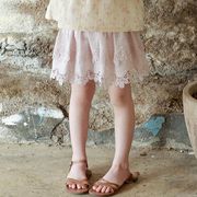 【2023夏新作】 子供服 レース花柄デザインスカートかわいい