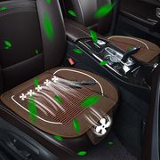 車用 クールシート ファン カバー クッション 2023年 三段階風量調節 3Dメッシュ PU皮製 車用12V ブラウン