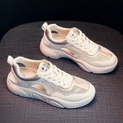 レディースシューズ 春夏 スニーカー 白 フラットシューズ  40代 スリッポン 厚底靴