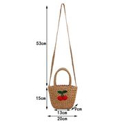 新しい韓国版草編みバッグかわいい海辺リゾートビーチバッグ斜め掛け小清新ワンショルダー編みバッグ