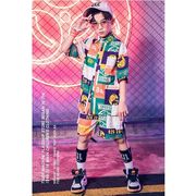 キッズダンス衣装 ヒップホップ HIPHOP セットアップ ダンスシャツ ダンスパンツ 子供
