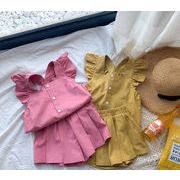 パンツ夏服新作子供服-歳点セット韓国子供服　人気商品　女の子　サロペット上着ショート