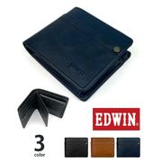 【全3色】 EDWIN エドウイン リベットデザイン 中ベラ付き 二つ折り 財布 ウォレット