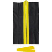 【20個セット】 ARTEC ロングハッピ不織布 S(ハチマキ付)黒(黄襟) ATC238