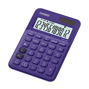 【5個セット】 カシオ計算機 カラフル電卓 ミニジャストタイプ パープル MW-C20C-