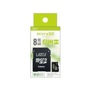 【20個セット】 Lazos microSDHCメモリーカード 8GB CLASS10 紙
