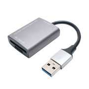 ミヨシ SD microSDカードリーダ ライタ USB-A ダークシルバー USR-AS