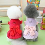 新作  犬服  ペット服 保温  小型犬服 ワンピース   ペット用品    ネコ雑貨     可愛い2色