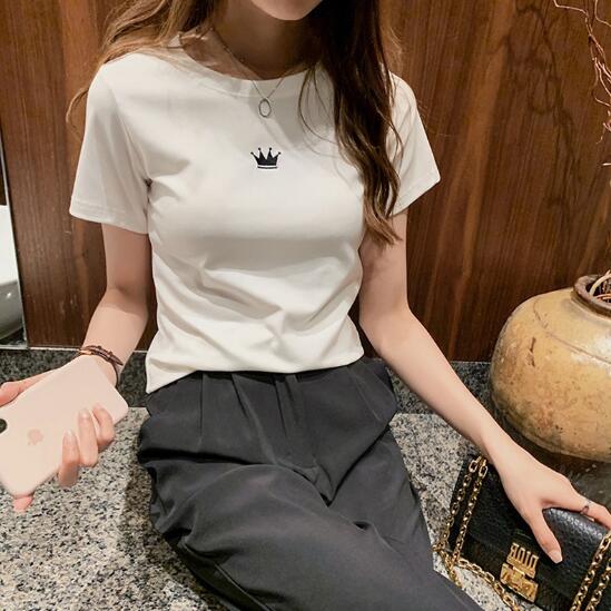 レディース 韓国 Tシャツ トップス トップス Tシャツ レディース タイト INS シンプル