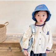 韓国風子供服  キッズ  ベビー服  トップス   コート  男女兼用  刺繍   リンネル   2色