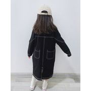 秋新作   韓国風子供服     ワンピース   ロングスカート  女の子  ファッション  親子服  3色