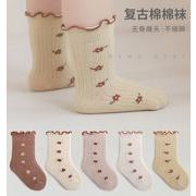 韓国風   子供服  赤ちゃん  子供用靴下　ベビー靴下   ソックス  靴下　ニーソックス  花柄  5色