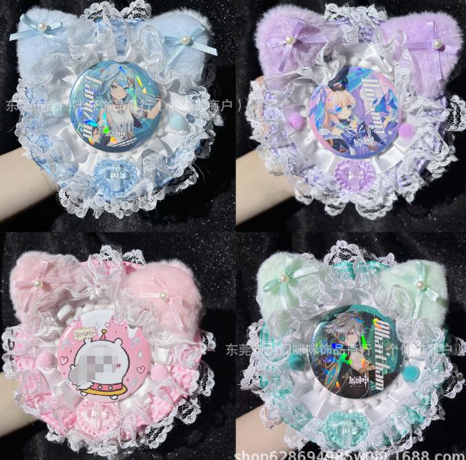 人気新作 アクセパーツ 痛バッグ レース 可愛い DIY小物 バッジ 推し活自作グッズ 9色
