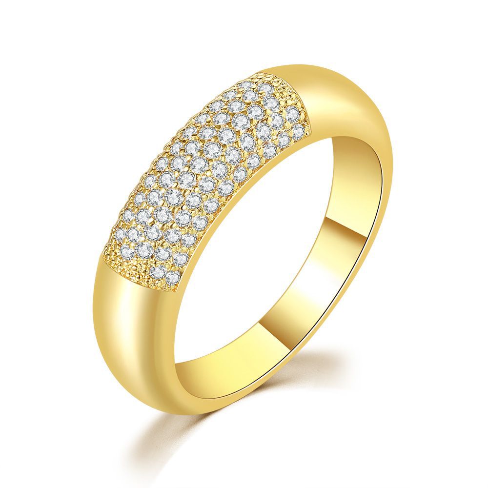 全2色 新作  レディースアクセサリー人気 ジルコニア リング 銅メッキ14Kゴールド素材 女性 指輪