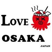 FJK 日本のTシャツ お土産 Tシャツ LOVE OSAKA 白 Sサイズ T-218-S