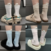 ファッション靴下　スリークオータース　ハイソックス　韓国ファッション　クールコーデ