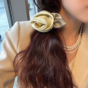 ヘアゴム 　ヘアアクセサリー　デザイン　バラ　かわいい　髪飾り　韓国ファッション