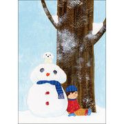 ポストカード イラスト 山田和明「雪だるま(部分)」105×150mm 郵便はがき