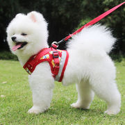 同梱でお買得　小型犬 中型犬 ハーネス リード セット 胴輪 ペット用品　3色