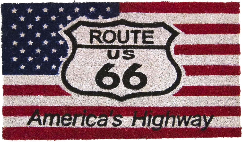屋外用ドアマット US Route 66 Coir Doormat レクト CR-4060