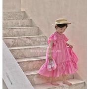 ★Girls★　キッズティアードワンピース　ロングスカート　80~130cm　韓国キッズファッション