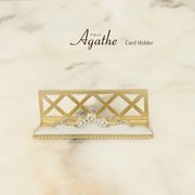 Agathe アガット カードホルダー Gold Paint White CH11341GD
