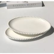 トレイ    置物    飾り盤    セラミック皿   撮影道具   純白デザート皿