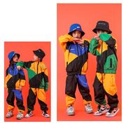 ダンス衣装 キッズ スポーツウェア 韓国風 セットアップ 配色切替え トップス パンツ ジャズダンス