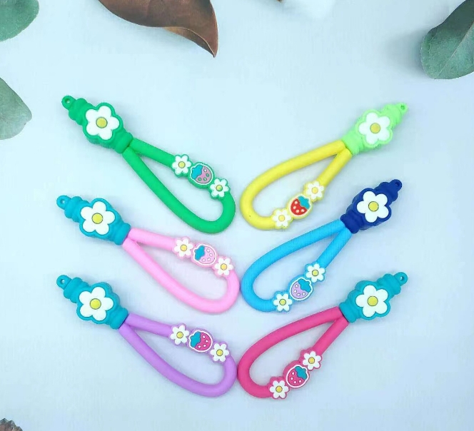 花 キーホルダー     韓国風    キーリング    プレゼント  バッグストラップ  DIY 携帯ストラップ