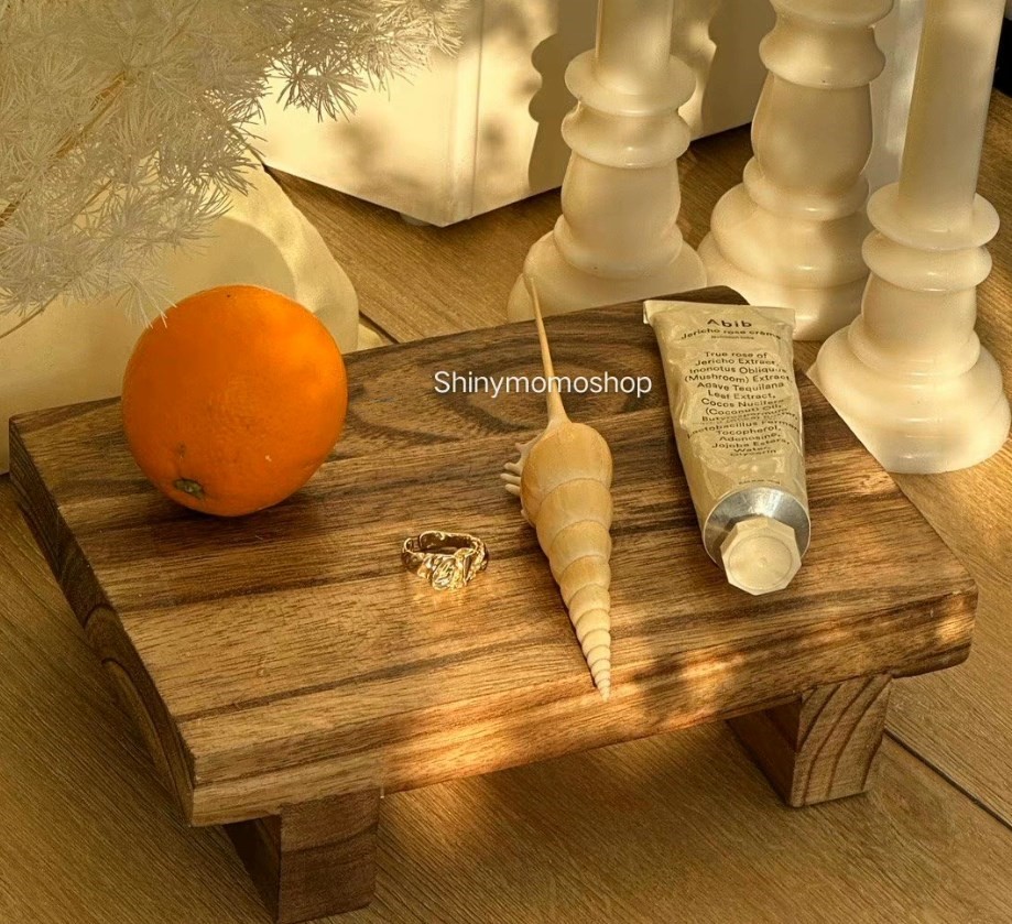 撮影道具   木製トレイ   レトロ    ins    置物ラック    収納テーブル    アクセサリー