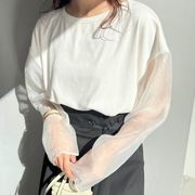 韓国風   レディース服　Tシャツ 長袖 トップス 　レディース　おしゃれ　綺麗め　2色