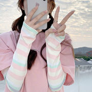 INS人気   韓国ファッション   乗る アームカバー   冷感  手袋   接触冷感   日焼け防止  紫外線対策  5色