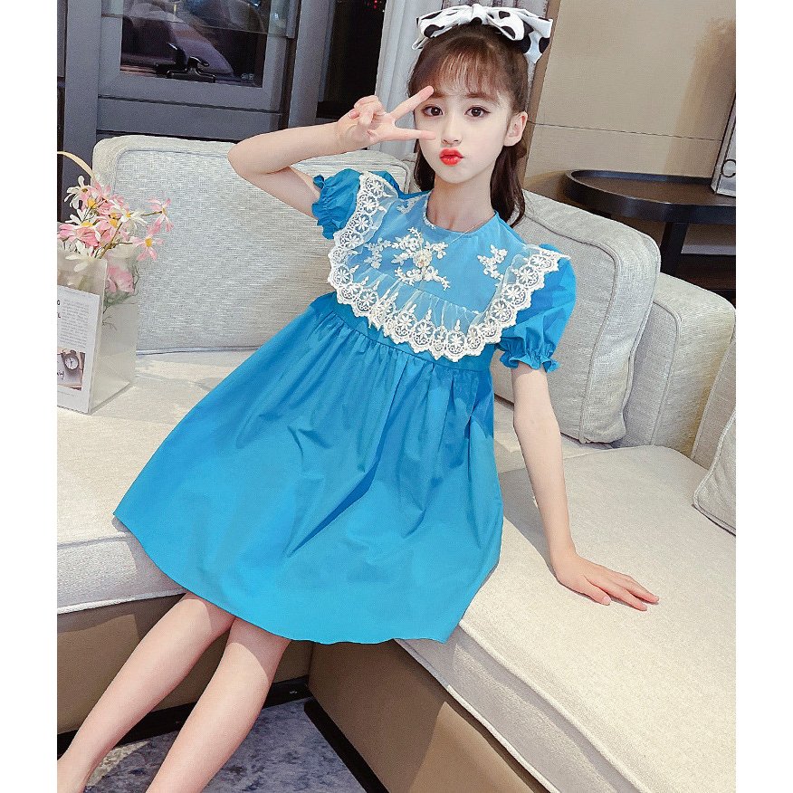 子供服 ワンピース 160 韓国子ども服 キッズ 女の子 夏服 半袖ワンピース フリル 子供ドレス