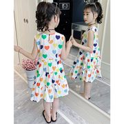 子供服 ワンピース 160 韓国子ども服 キッズ 女の子 夏 ノースリーブ キャミソール 子供ドレス