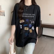 【予約220280】大きいサイズ春夏新作 韓国 レディース ファッション  Tシャツ ワンピースLL-4L