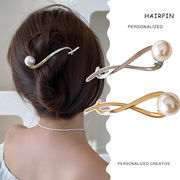 韓国の人気ヘアクリップ 女性のヘアアクセサリー 気質 ヘアクリップ パールヘアクリップ