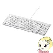 有線スリムキーボード USB接続 バッファロー BSKBU14WH ホワイト